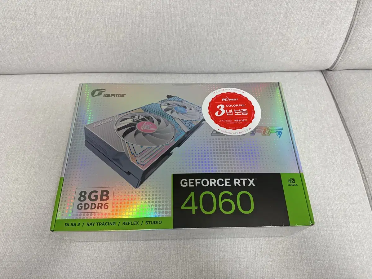 (미개봉)컬러풀 RTX 4060 ULTRA DUO OC D6 8GB화이트